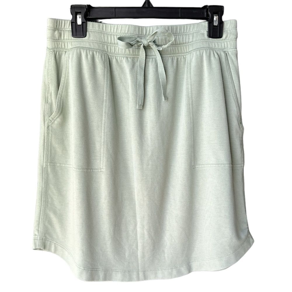 Lou & Grey Signaturesoft Drawstring Pocket Skirt Mint Green Size L
